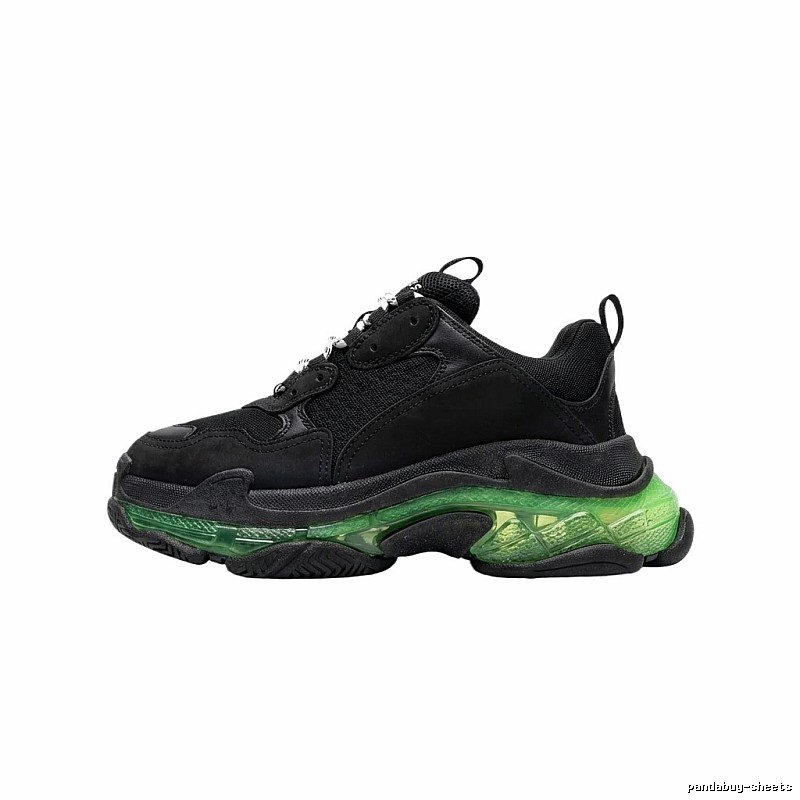 Balenciaga dad-style black and green shoes