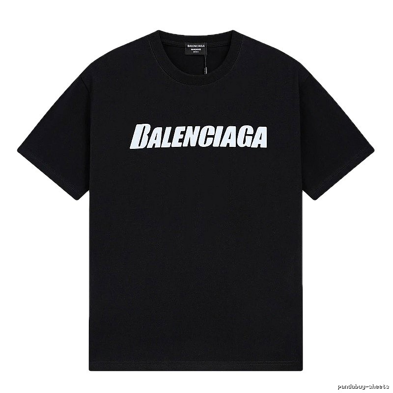 Balenciaga Letter Print Street Style Black T-Shirt