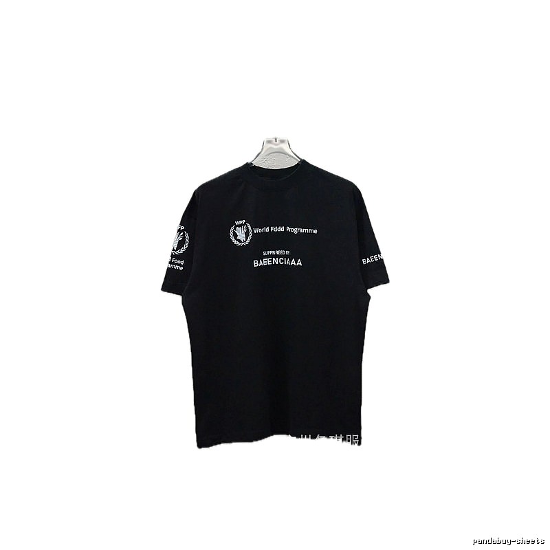 Balenciaga letter-style black T-shirt
