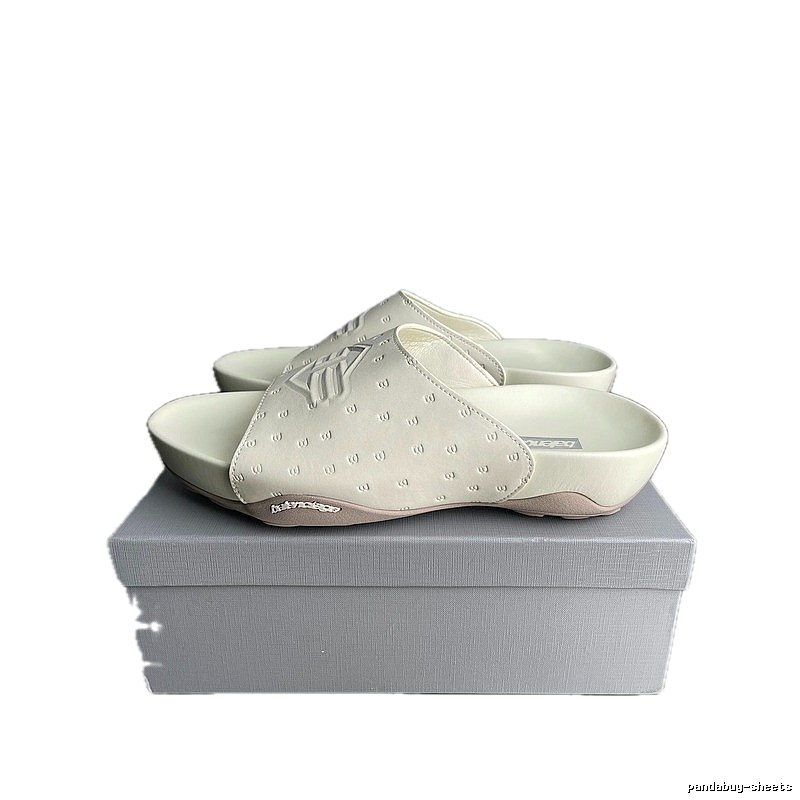 Balenciaga Monogram Trendy Cool Style Off-White Slides