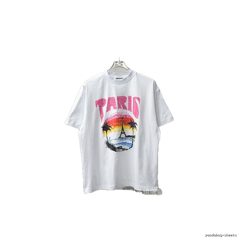 Balenciaga Printed Casual White T-shirt