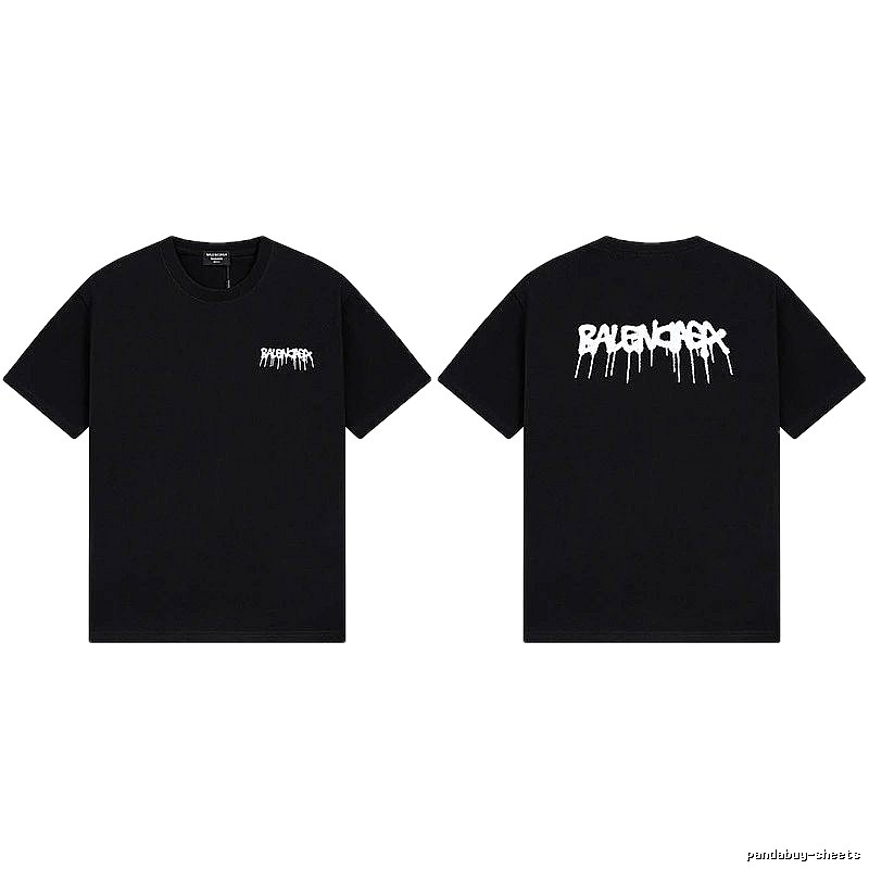 Balenciaga street-style black T-shirt