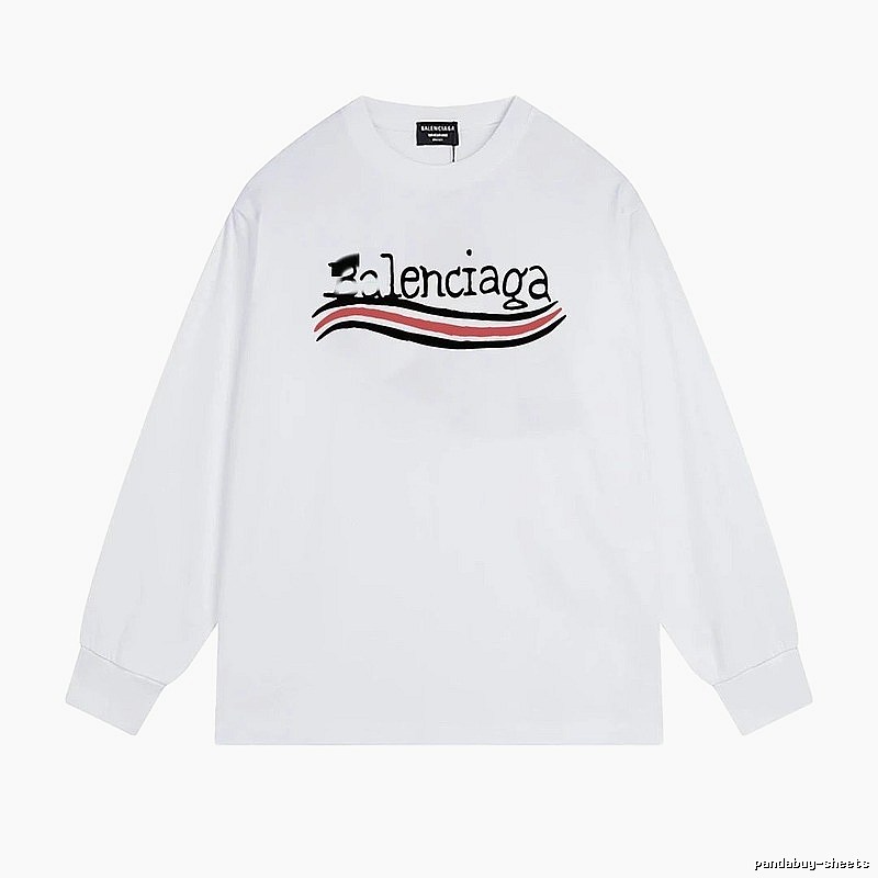Balenciaga striped white long-sleeve