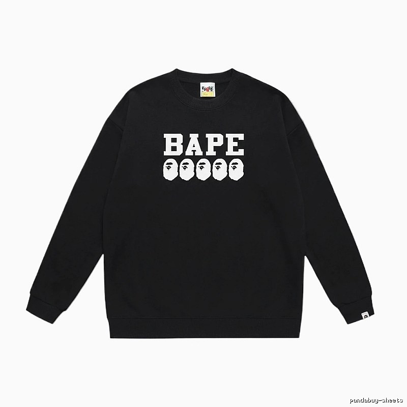 BAPE Ape Head Simple Black Sweatshirt