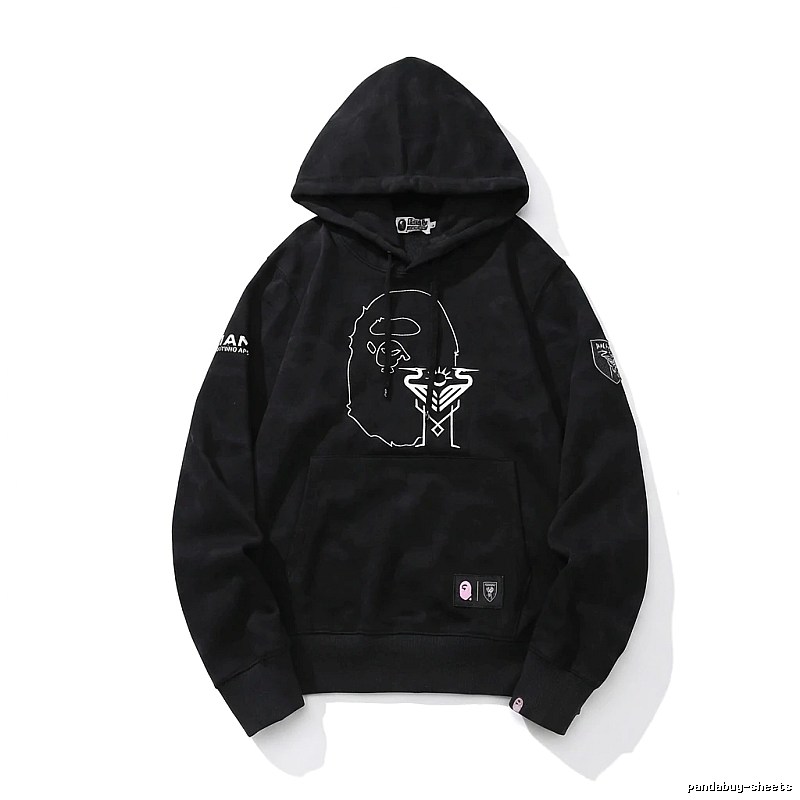 Bape Ape Man series trendy black hoodie