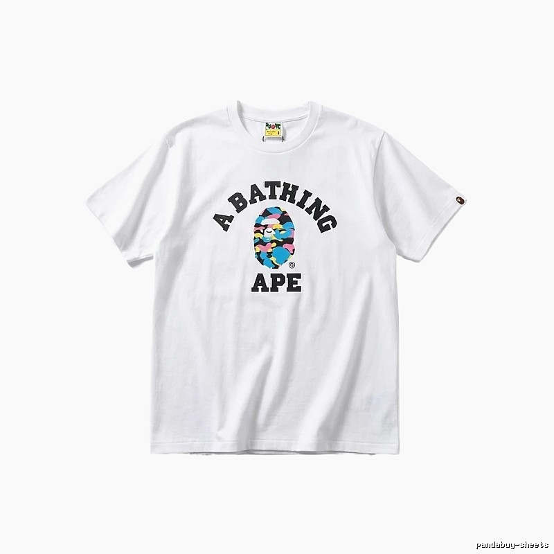 Bape Camouflage Alphabet White T-shirt