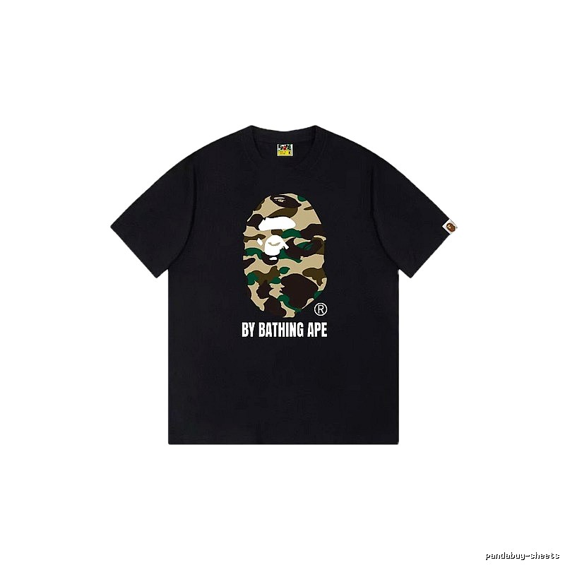 Bape camouflage style black T-shirt