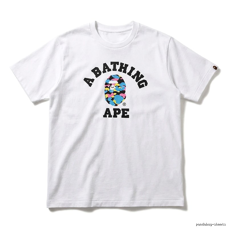 Bape camouflage style white T-shirt