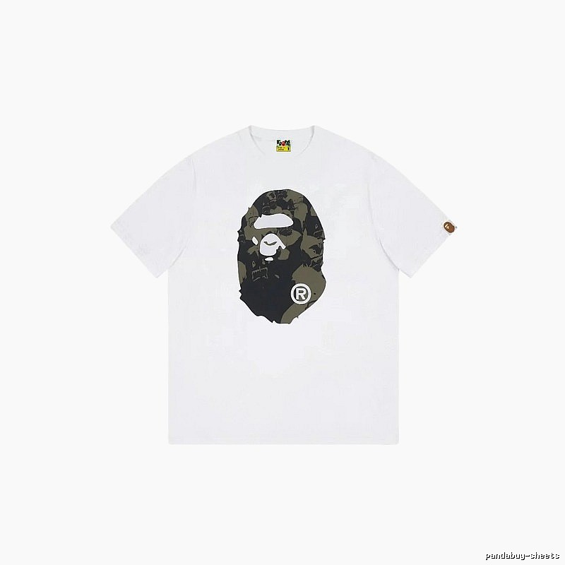 Bape camouflage style white T-shirt