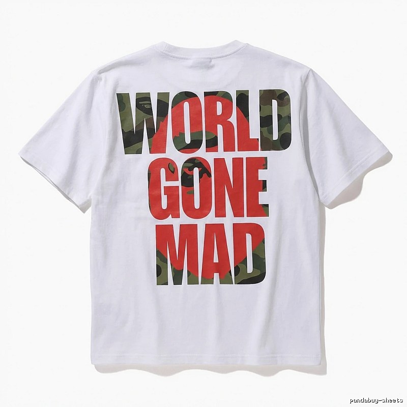 Bape camouflage style white T-shirt