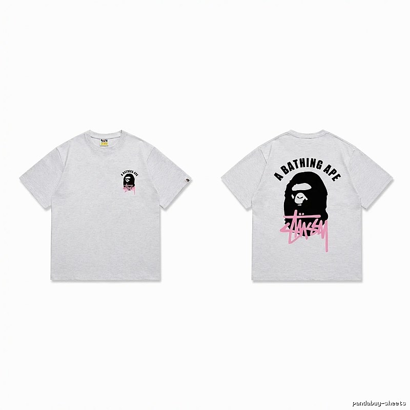 Bape Pink Trendy and Cool Short-sleeve Shirt