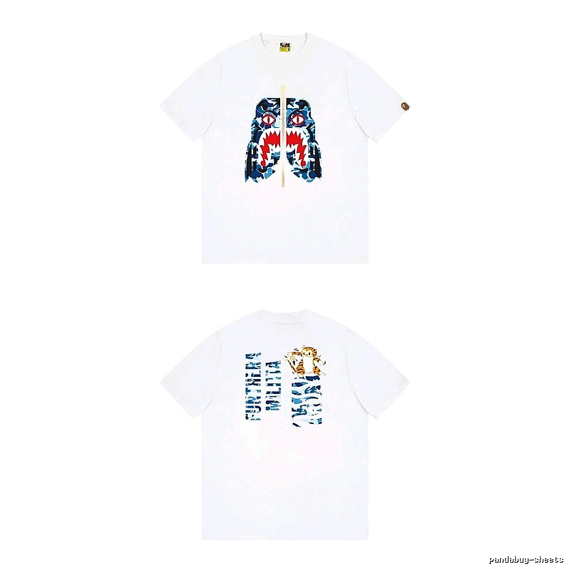 Bape Shark Print White T-shirt