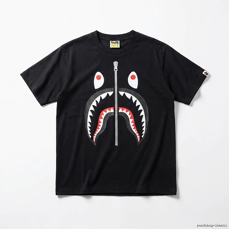 Bape Shark series black short-sleeved shirt
