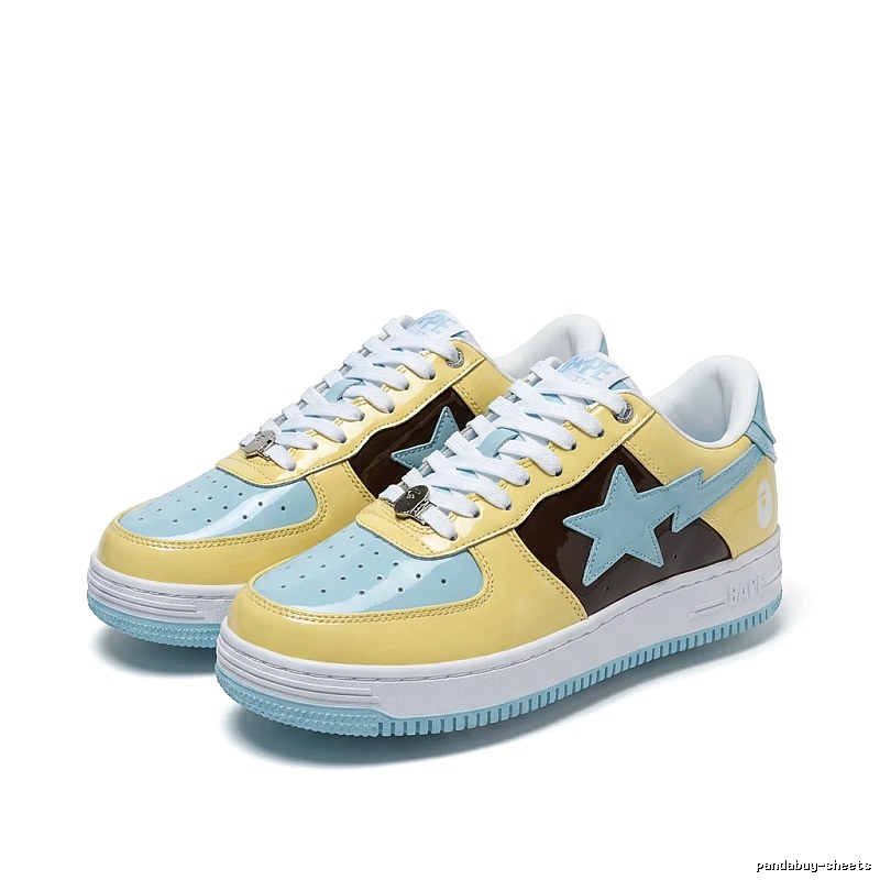 Bape Star - Marked Trendy Yellow - Blue Shoes