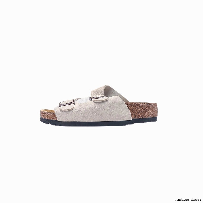 Birkenstock Double Buckle Casual Off-White Slide Sandals