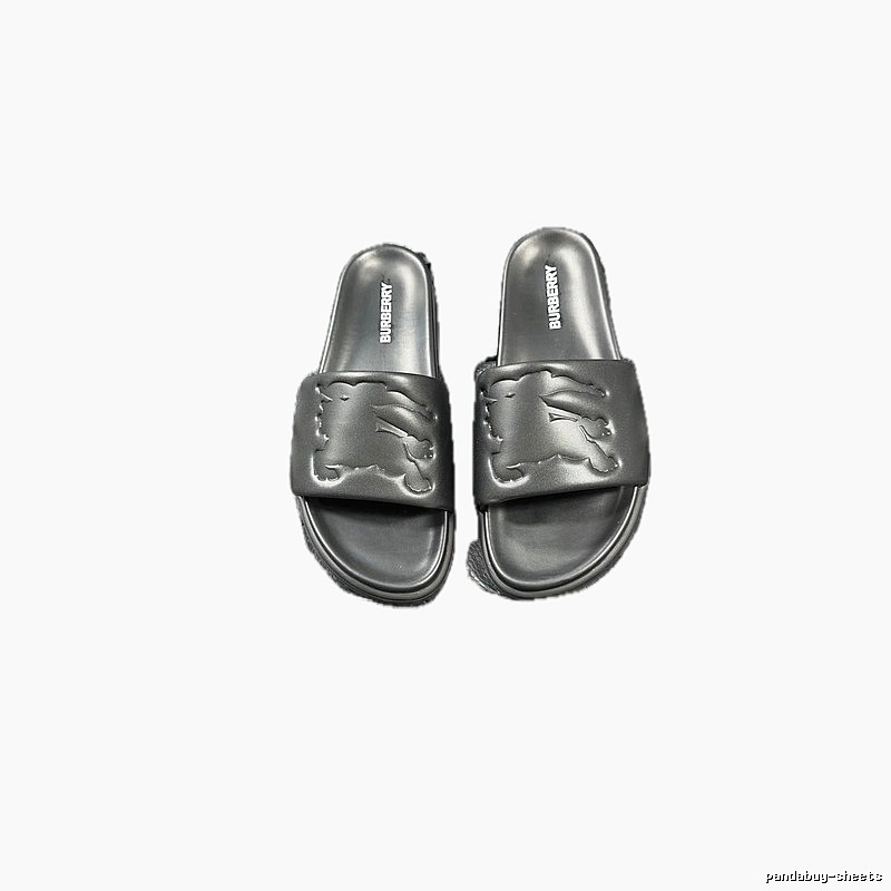 Burberry Knight Embossed Casual Style Black Slides