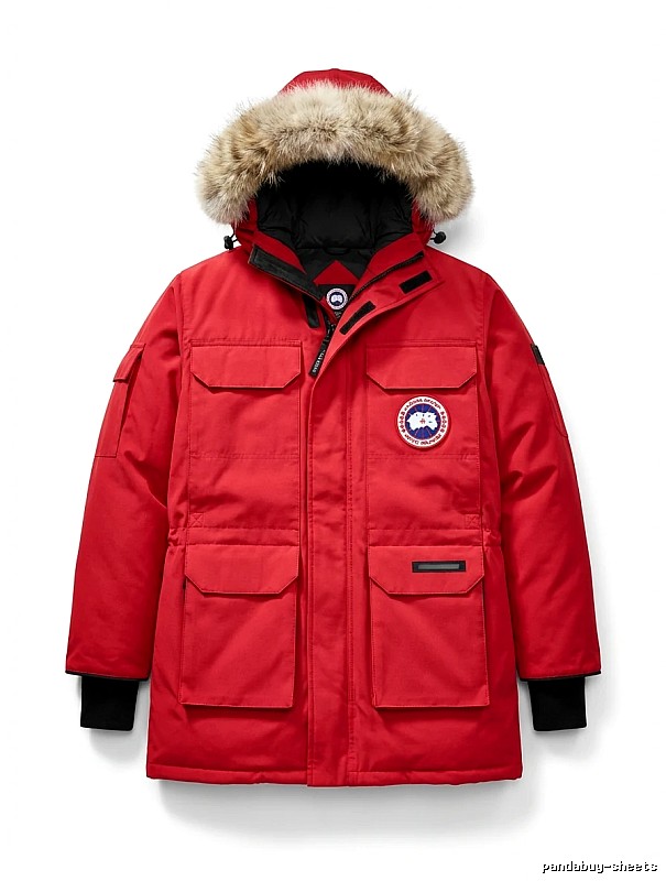 Canada Goose Expedition series red down jacket.