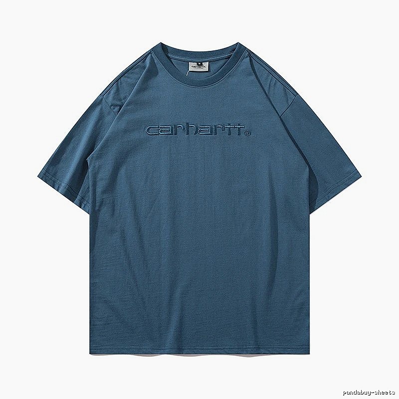 Carhartt Daily Logo T-shirt Light Blue Subtle for City Outfits