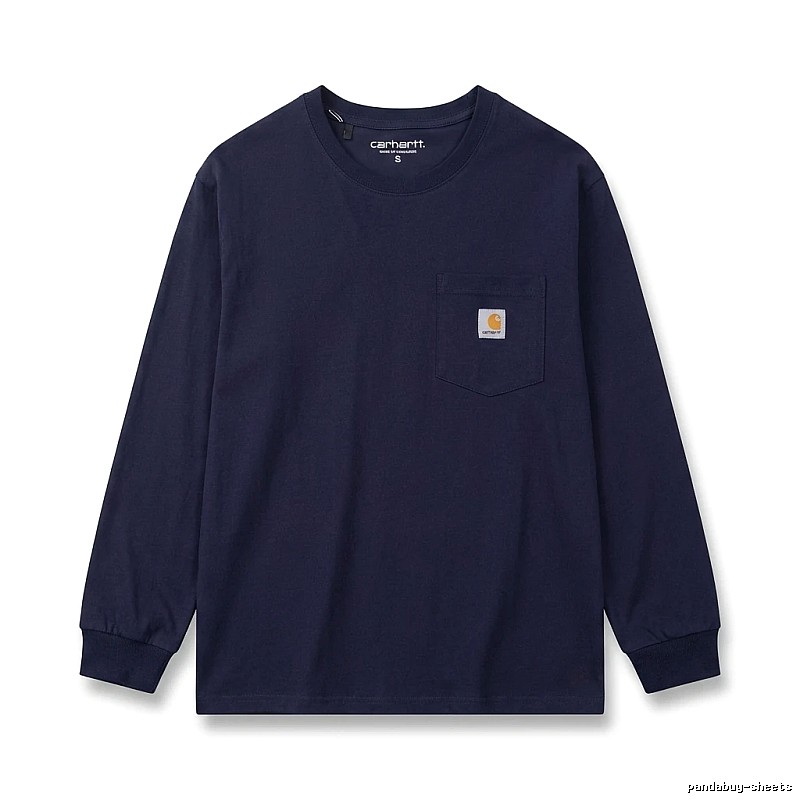 Carhartt simple and casual style navy long-sleeve