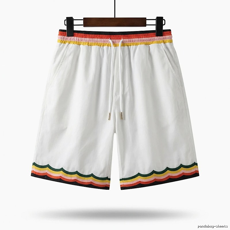 Casablanca Colorful Stripe White Shorts