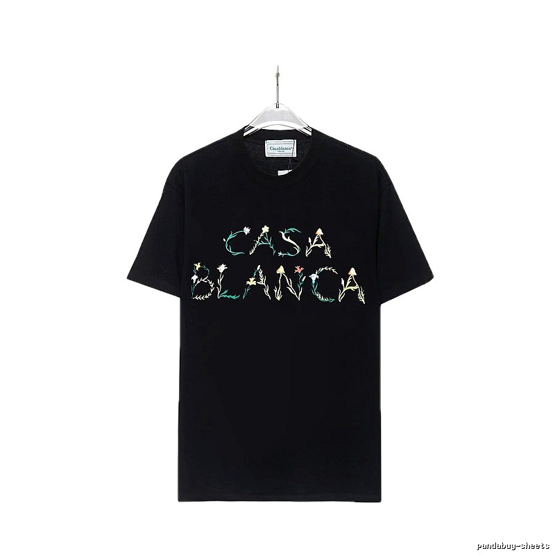Casablanca Floral Style Black T-shirt
