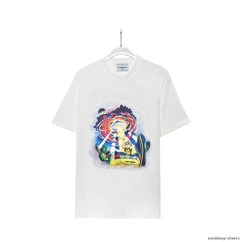 Casablanca Printed Trendy White T-shirt
