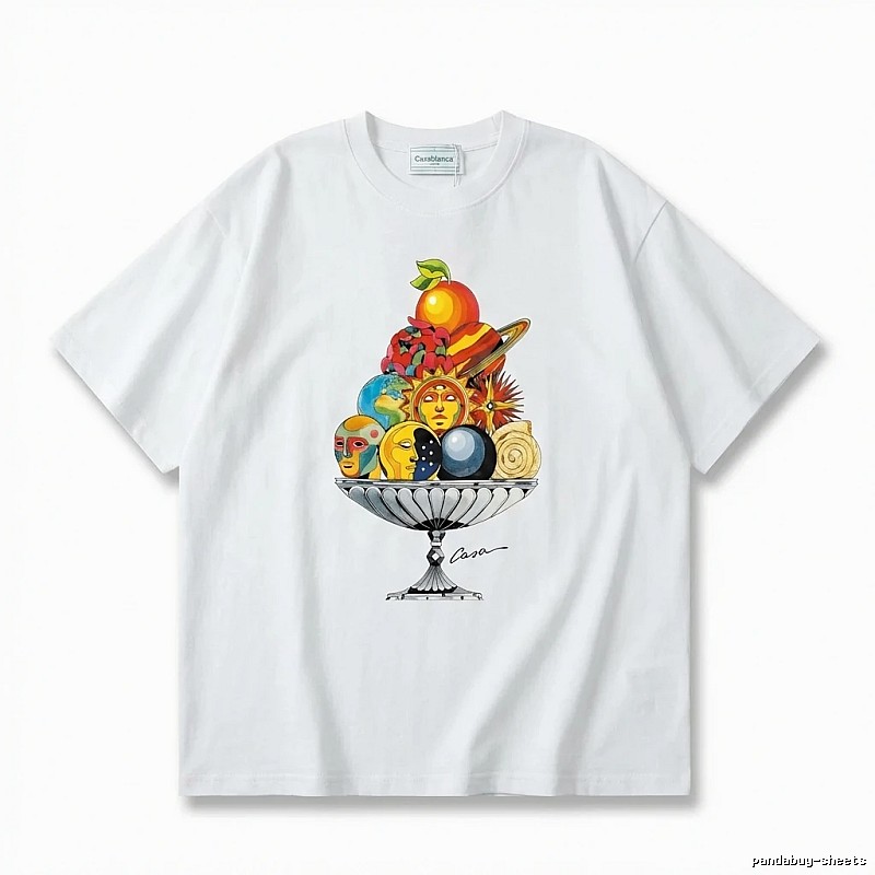 Casablanca Printed Trendy White T-shirt