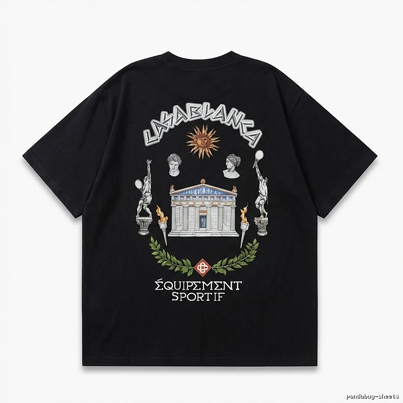 Casablanca retro style black T-shirt