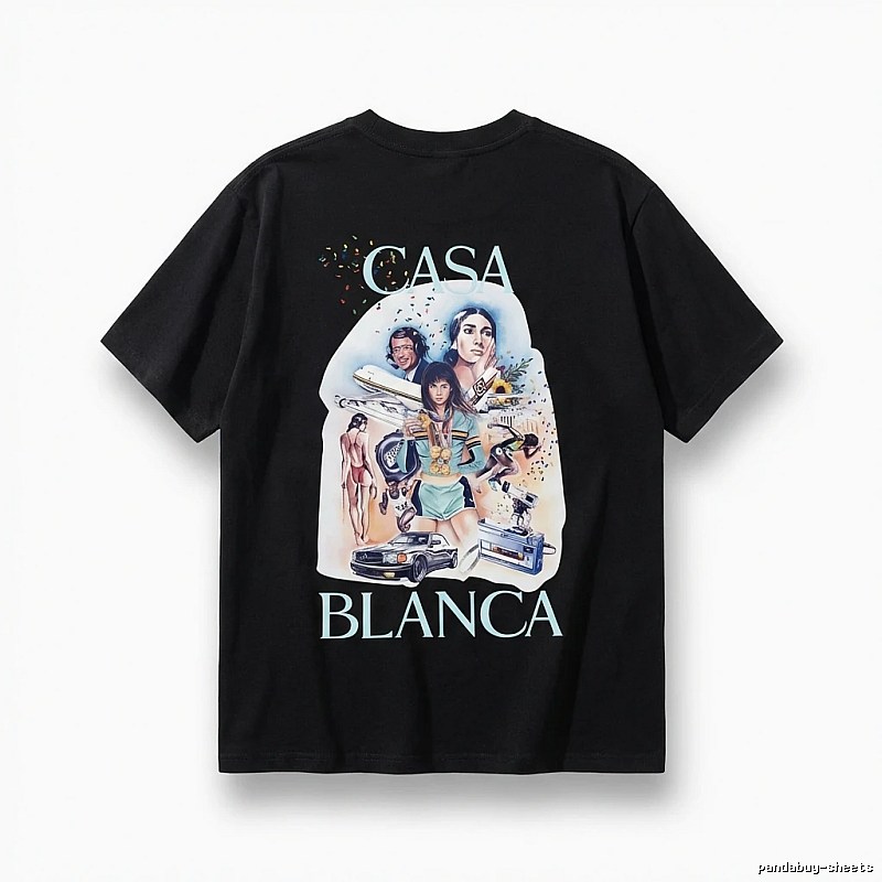 Casablanca retro style black T-shirt