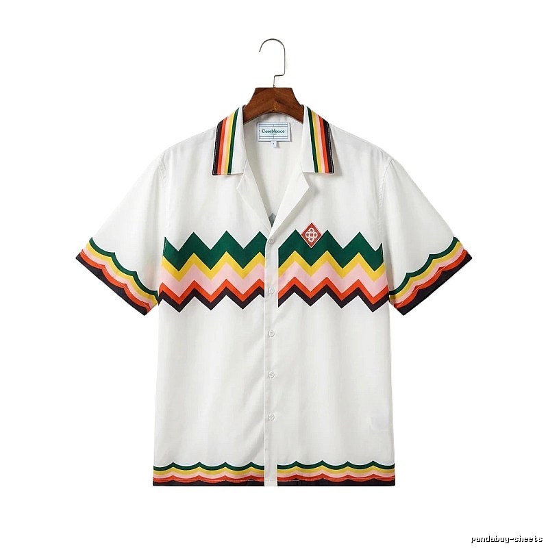 Casablanca retro-style colorful striped shirt