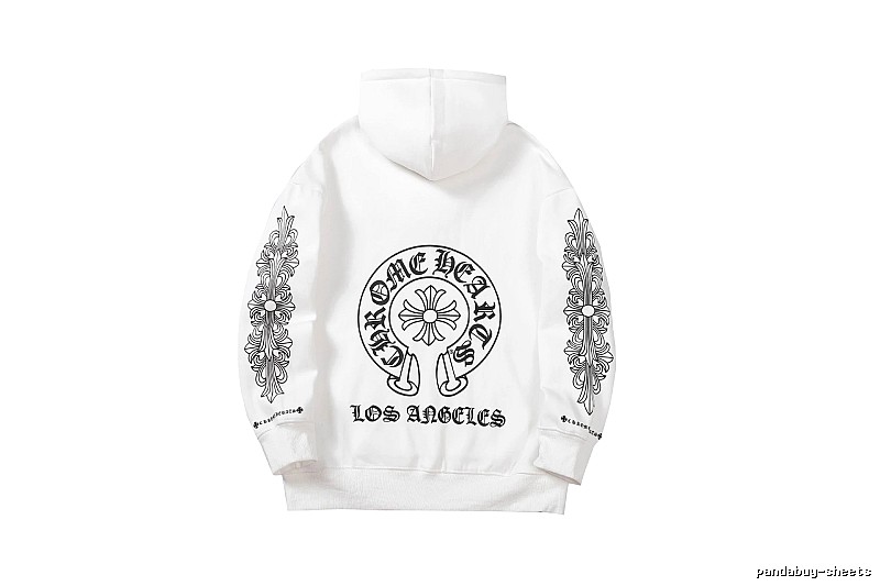 Chrome Hearts 2088-26 White Cross Graphic Hoodie Weekend Wear