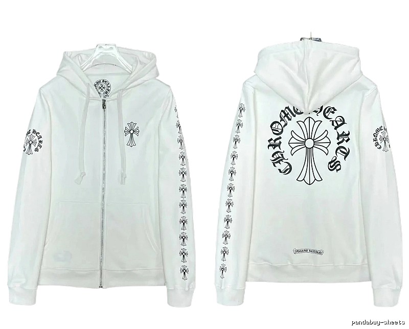 Chrome Hearts Cross Cool Style White Hoodie