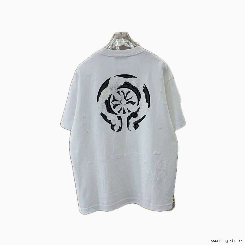 Chrome Hearts Cross Print Street Style White T-Shirt