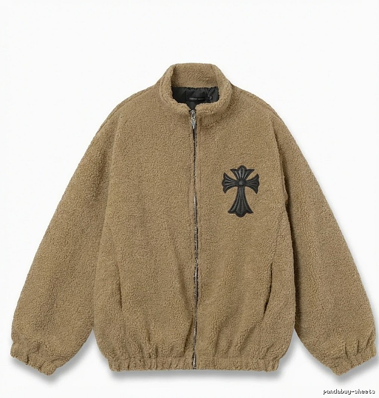 Chrome Hearts Cross Vintage Style Brown Coat
