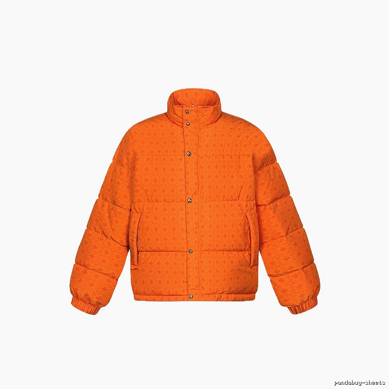 Chrome Hearts orange printed down jacket