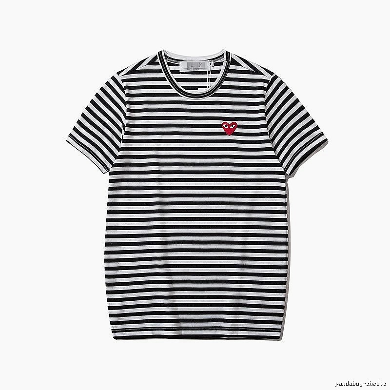 Comme des Garcons PLAY 2021-94 Black Style 2194 Heart Logo T-Shirt Fan Wear