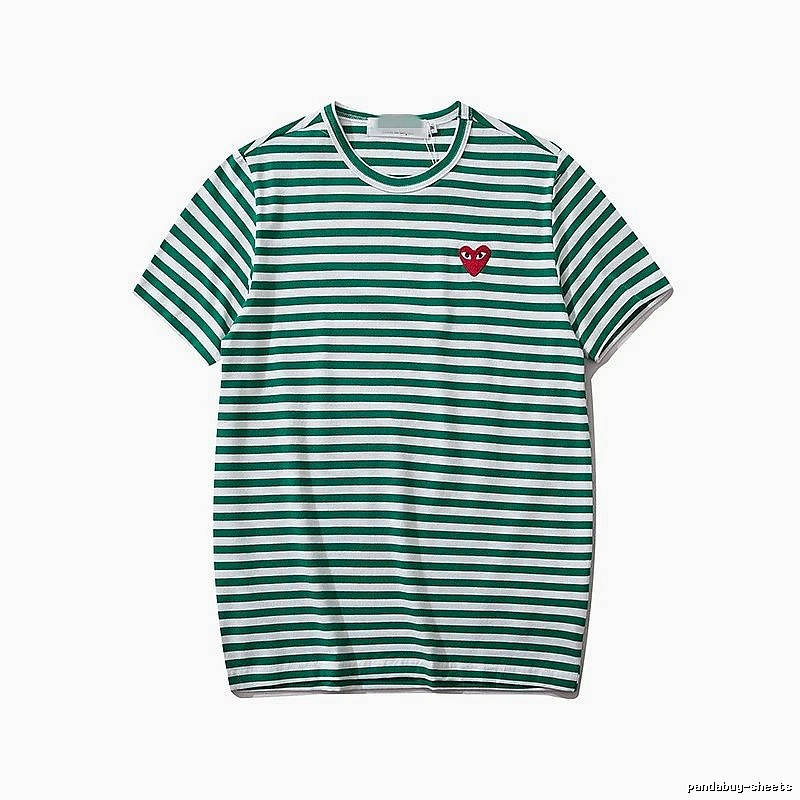 Comme des Garcons PLAY 2021-94 Green Style 2194 Heart Logo T-Shirt Match Day
