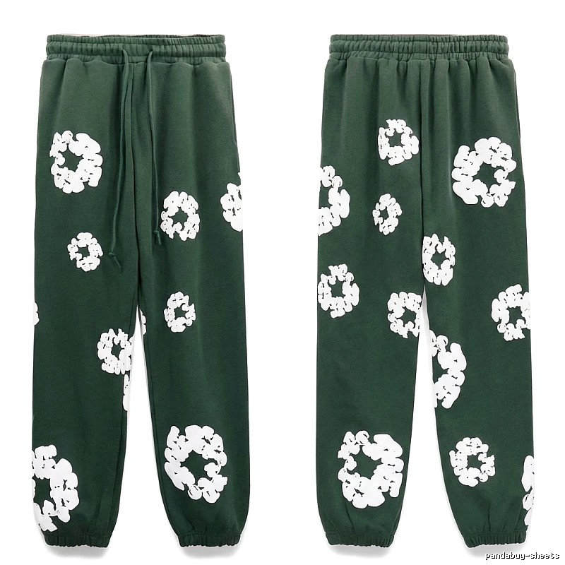 Denim Tears Printed Casual Dark Green Pants