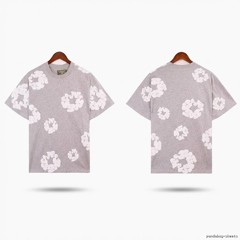 DENIM TEARS Printed Casual Grey T-shirt