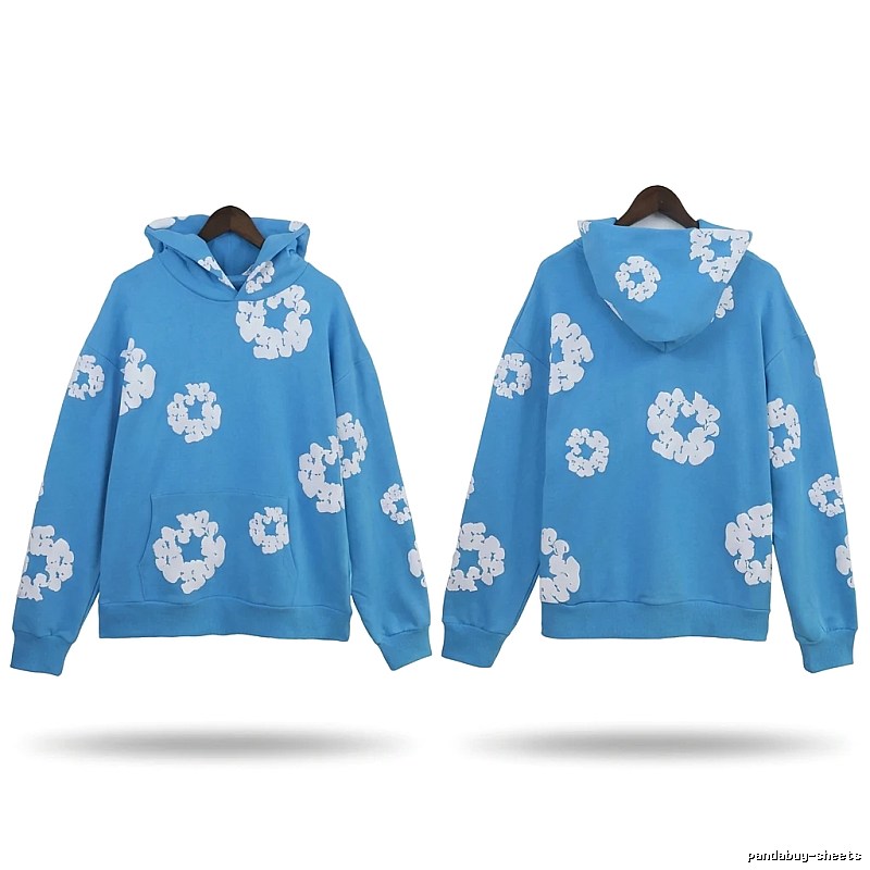 DENIM TEARS Printed Casual Style Blue Sweatshirt
