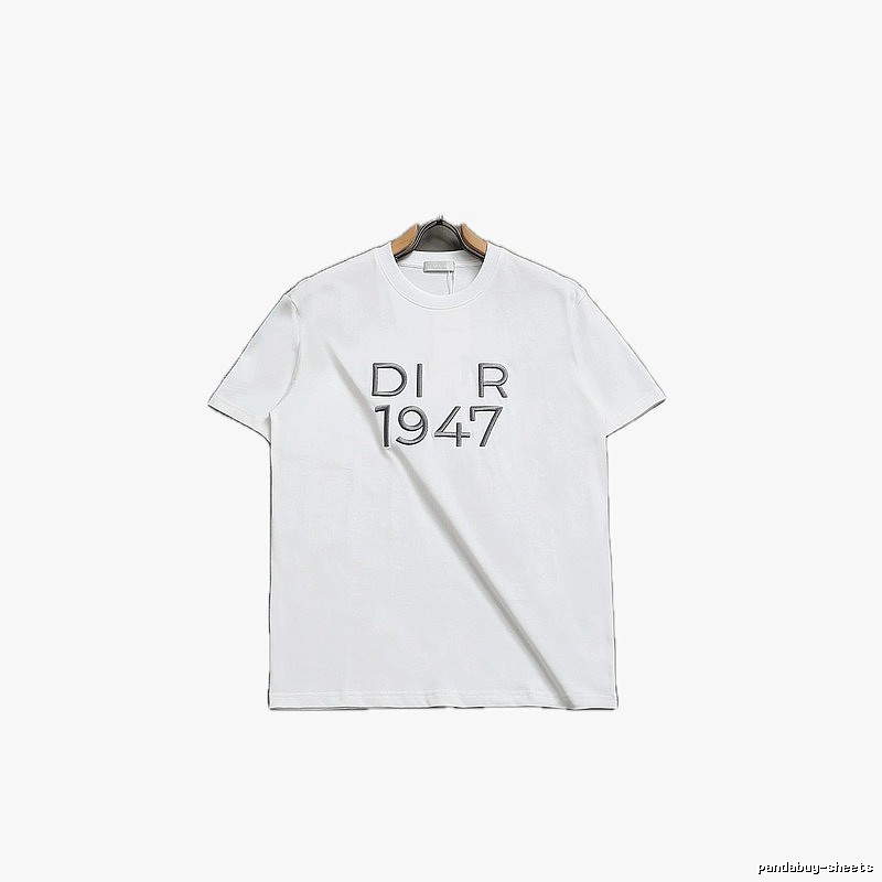 Dior 1947 Collection Minimalist Style White Short-sleeve T-shirt