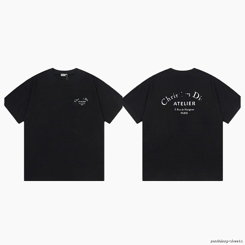 Dior Atelier Minimalist Style Black Short-sleeve T-shirt