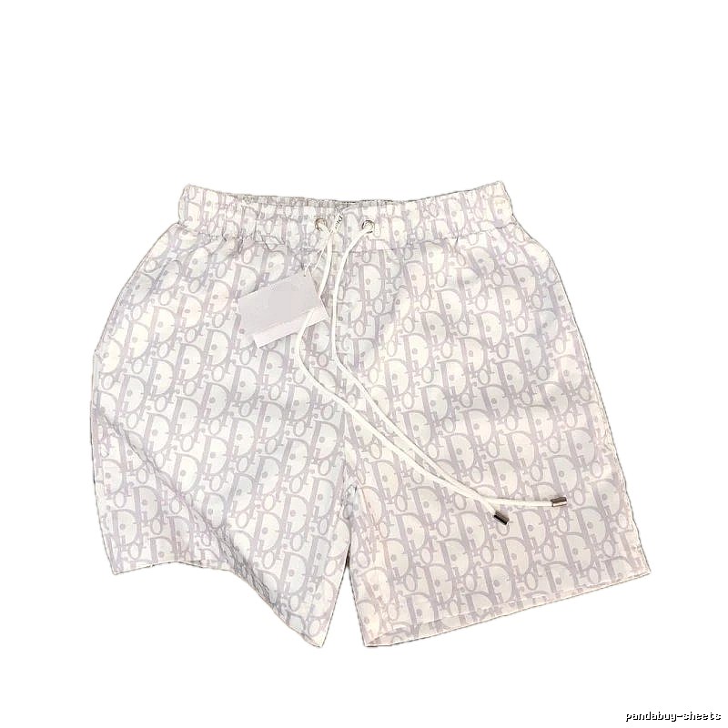 Dior Classic Monogram Casual Style Light Gray Shorts