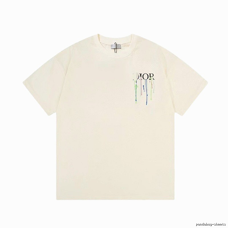Dior Graffiti Print Street-style Off-white T-Shirt