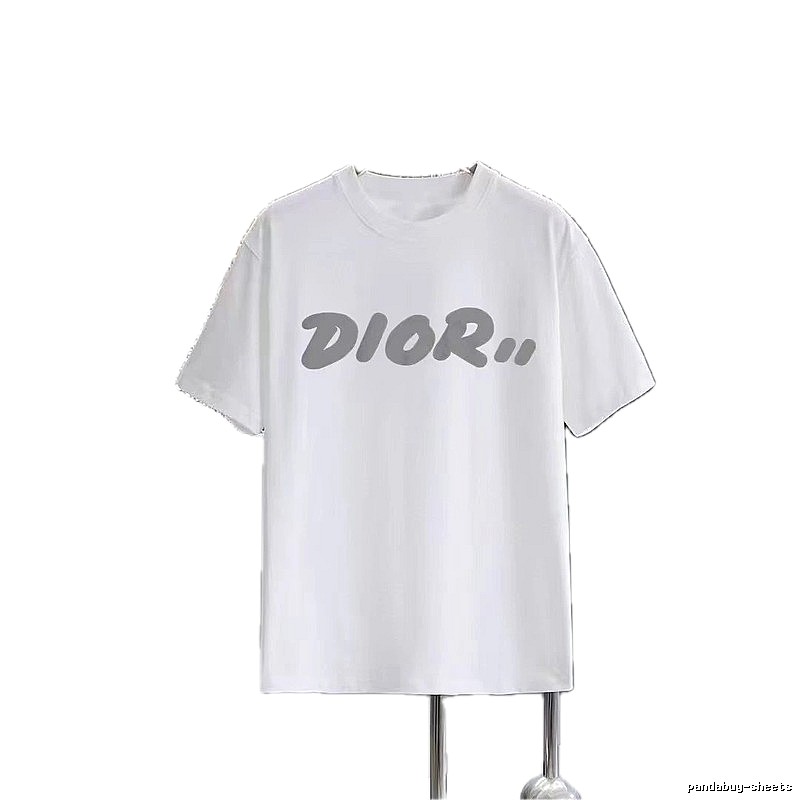 Dior Logo Printed Casual White T-shirt