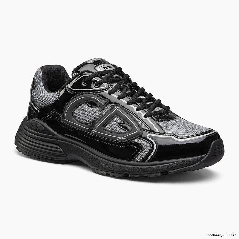 Dior retro-style black and grey sports shoes