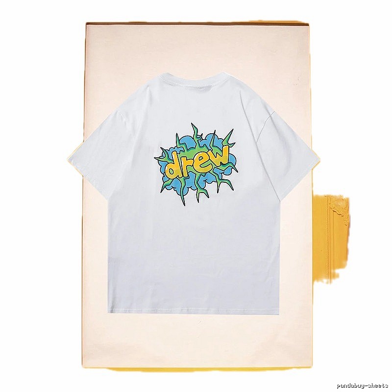 DREW Explosion Print Street Style White T-Shirt