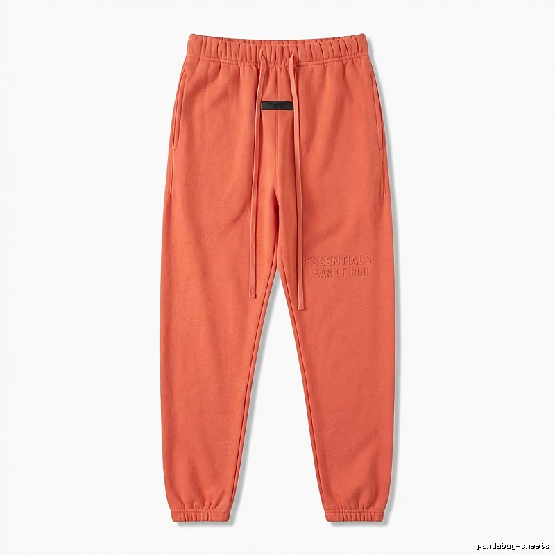 ESSENTIALS Basic Orange Sweatpants