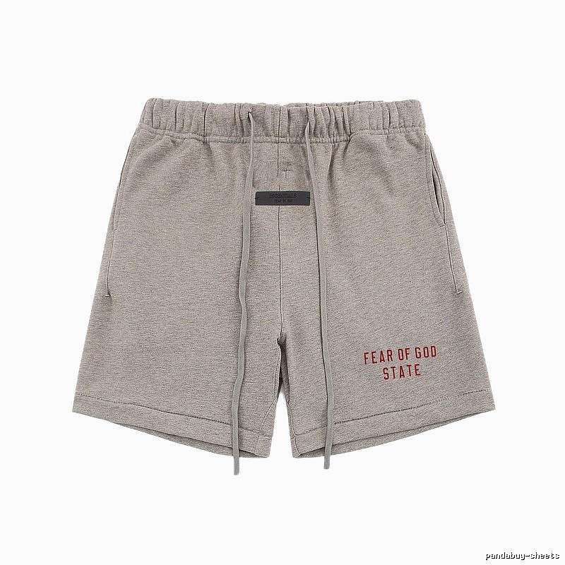 ESSENTIALS minimalist light gray shorts