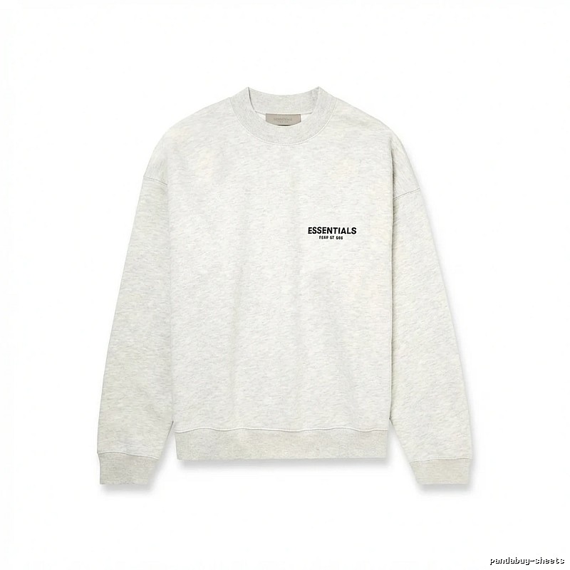 ESSENTIALS minimalist light gray sweatshirt